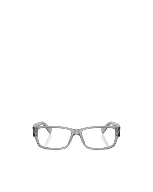 Prada White Eyewear Rectangular Frame Glasses for men