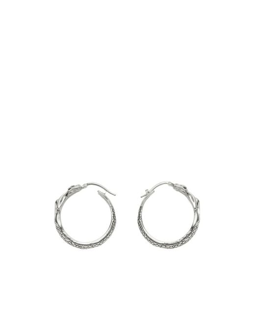 MM6 by Maison Margiela White Mermaid Hoop Earrings