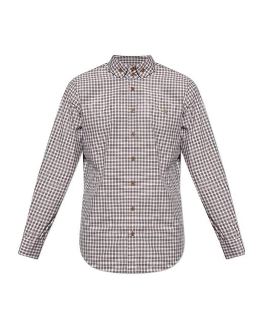 Vivienne Westwood Purple Two Button Krall Shirt for men