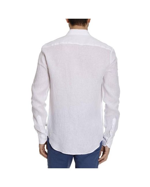 Armani Collezioni White Long-Sleeved Shirt for men