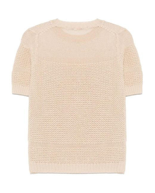 Zanone Natural Knitted T-Shirt