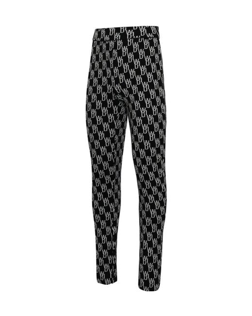 we11done Black Monogram Knitted Trousers