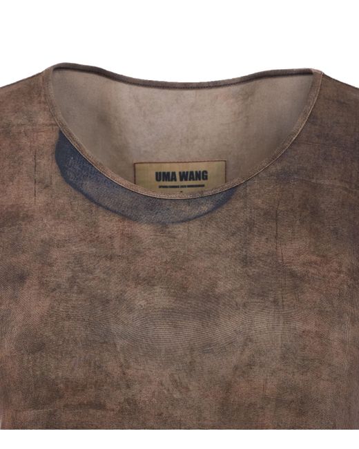 Uma Wang Brown Short-Sleeved T-Shirt