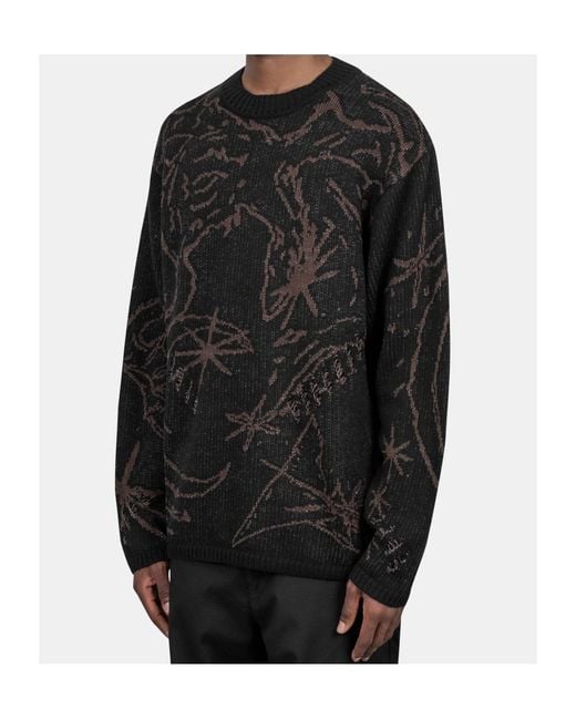 Roa Black Crew-Neck Sweater for men