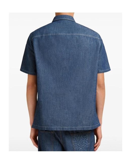 Marni Blue Pocketed Shirt for men