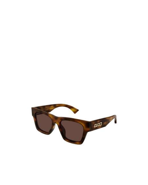 Gucci Brown Square-Frame Sunglasses