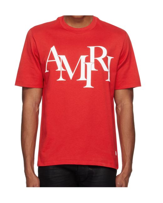 Amiri Staggered Logo T-Shirt for Men | Lyst
