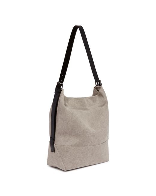 Lemaire Gray Belted Shoulder Bag With Top Handle for men