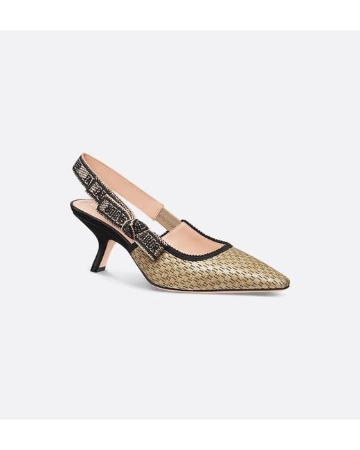 Dior Brown Iviera J'A Slingback Pump