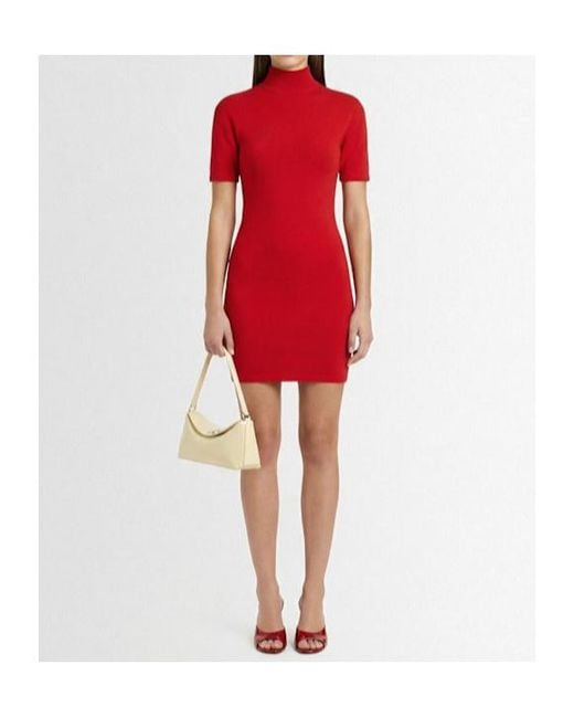 Jacquemus Red La Robe Maille Castagna Wool Mini Dress