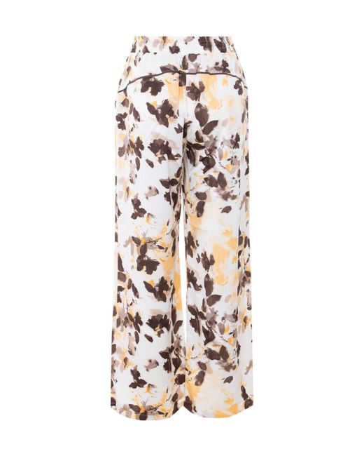 Liu Jo White Drawstring Wide Leg Trousers