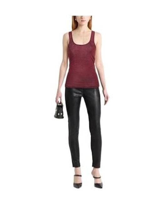 Isabel Marant Red Stripe Sleeveless T-Shirt