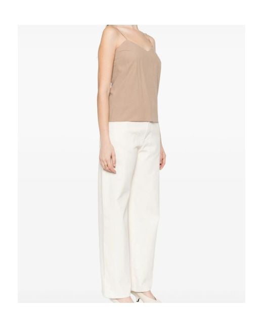 Max Mara Natural Sleeveless Tank Top