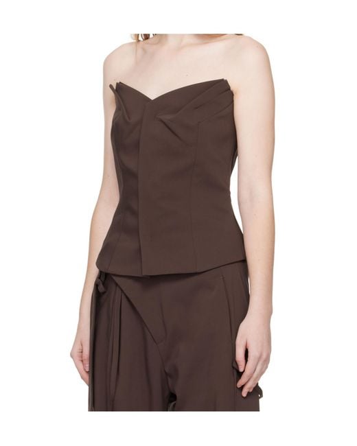OTTOLINGER Brown Bustier Top