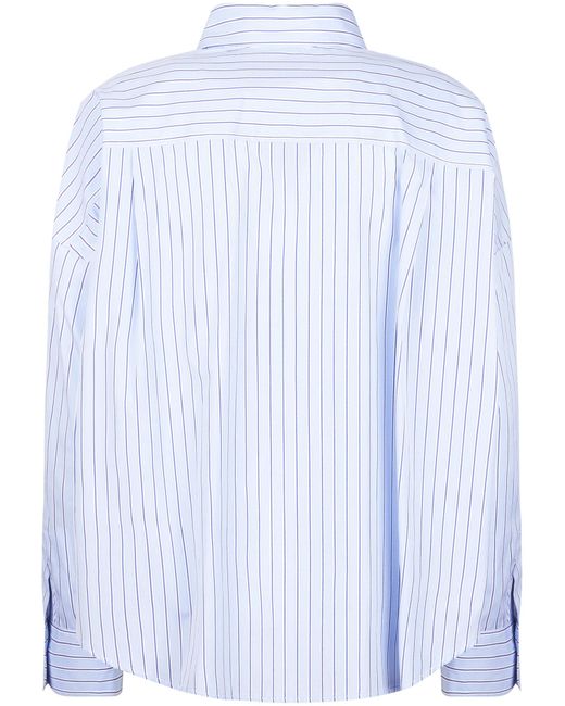 Weekend by Maxmara Blue Aureo Striped Button-Up Shirt