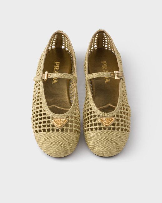 Prada Multicolor Crochet Ballerinas