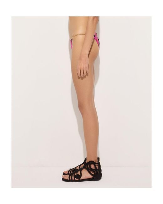 Emilio Pucci Pink Pucci Chain Trim Bikini Briefs