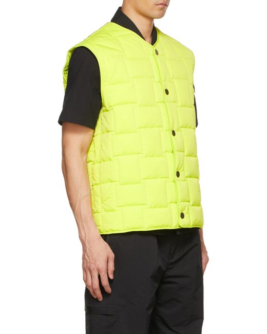 Bottega Veneta Yellow Buttoned V-Neck Padded Vest for men