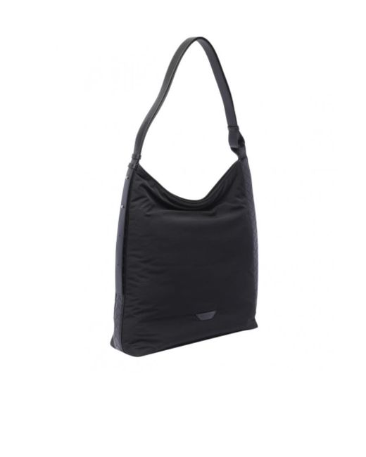 Bottega Veneta Black Logo Patch Shoulder Bag for men