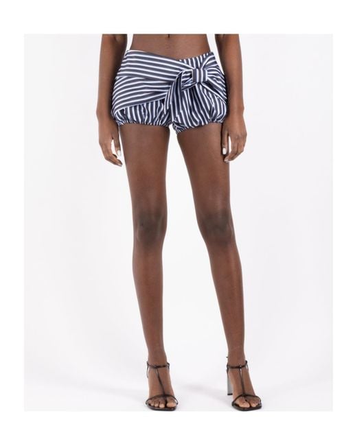 Rabanne Blue Striped Shorts