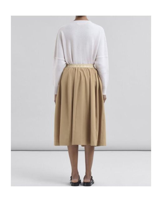 Marni Natural Logo Symbol Midi Skirt