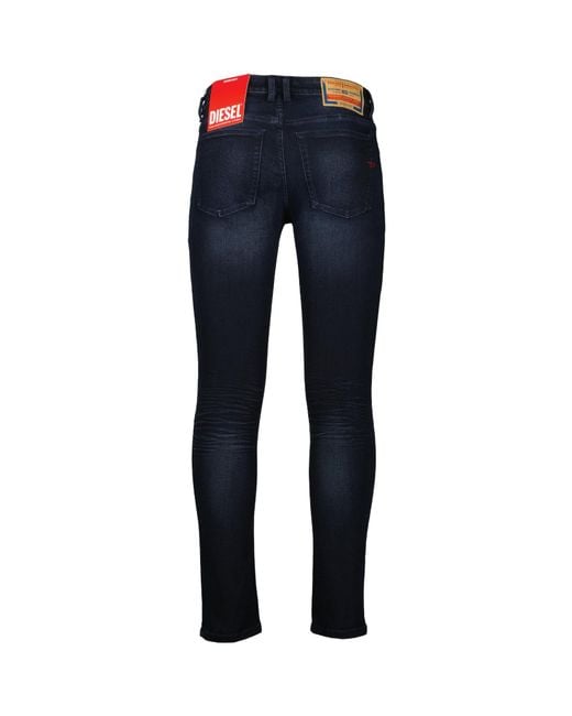 DIESEL Blue 1979 Sleenker Logo Embroidered Skinny Jeans for men