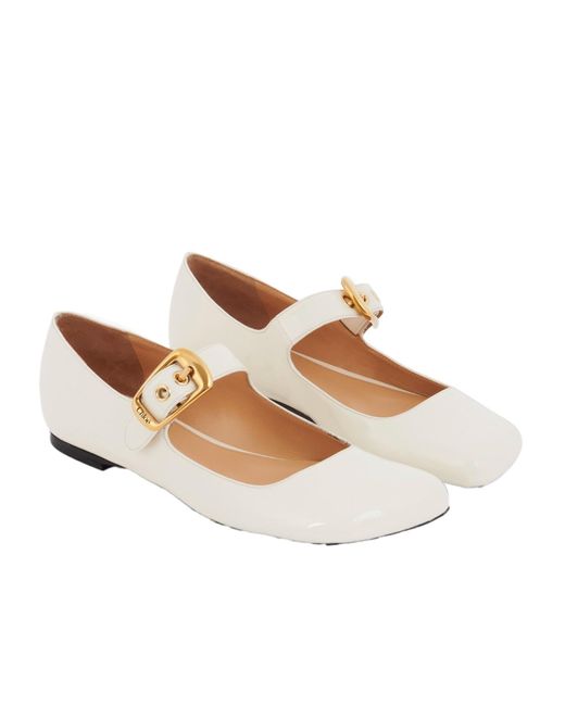 Chloé White Chloé Polly Ballerina Flats