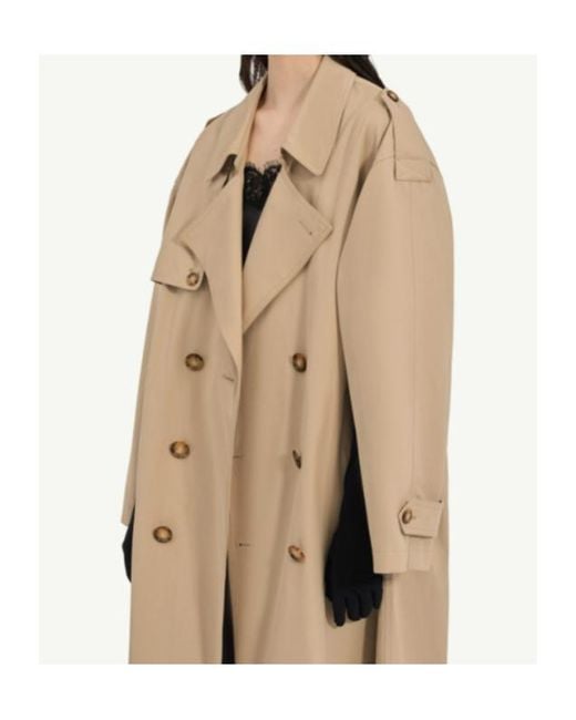 MM6 by Maison Margiela Natural Glove-Detailed Trench Coat