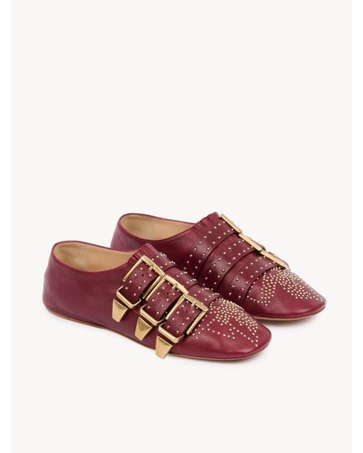 Chloé Red Chloé Susanna Flat Shoes