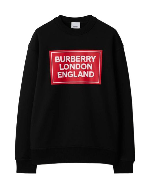 Burberry Black Crew Neck Long-Sleeved Sweatshirt