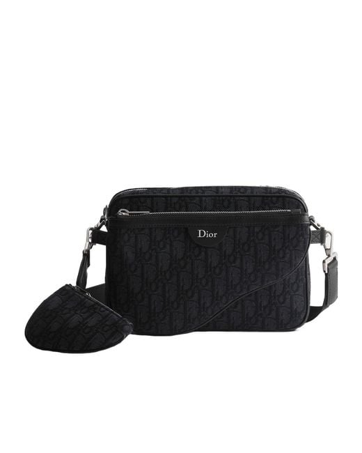 Dior Black Saddle Triple Pouch for men
