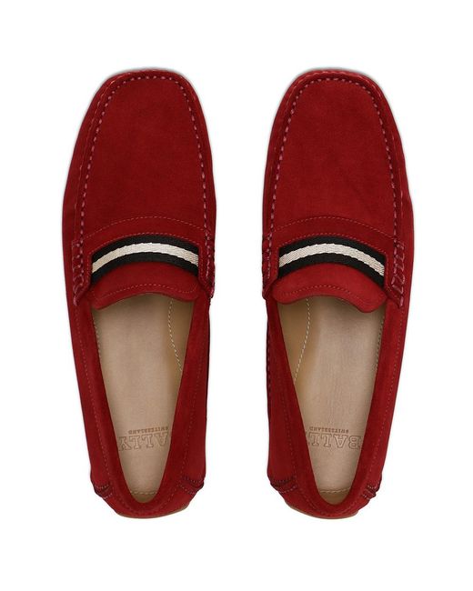 Bally Red Logo Business Casual Shoes for men