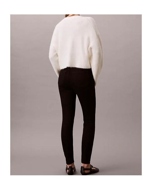 Calvin Klein Black Logo-Patch Jeans