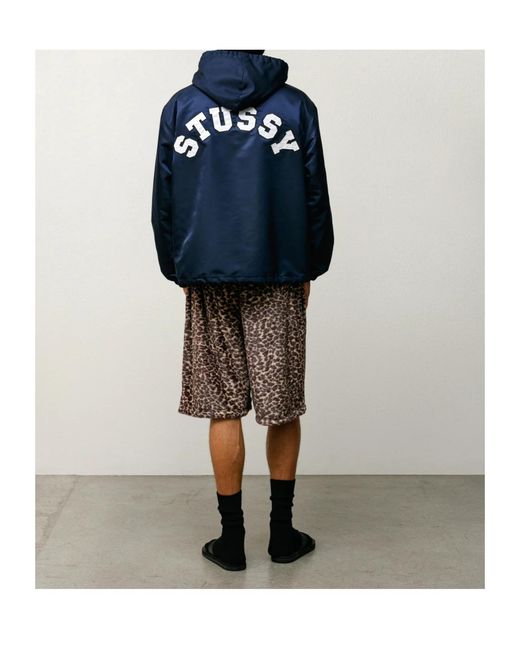 Stussy Blue Long-Sleeved Casual Jacket for men