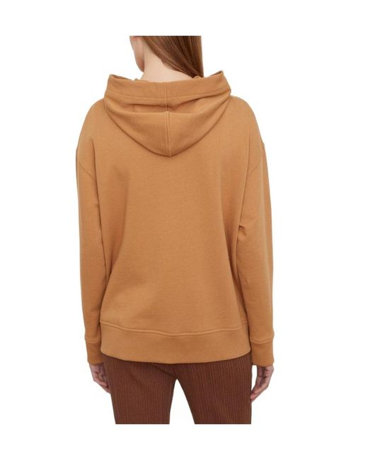 Vince Brown Button-Up Cotton Hoodie