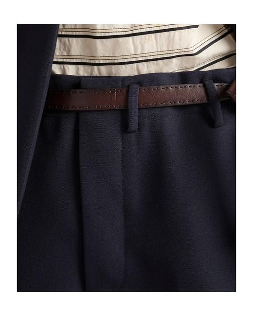 Prada Blue Wool Pants for men