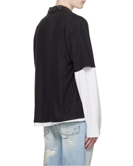 Amiri Black Stud Camp' Shirt for men