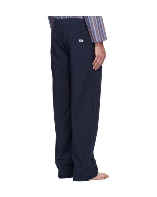 Tekla Blue Drawstring Pajama Pants for men