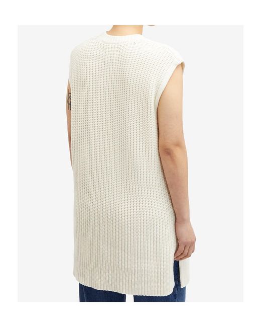 Anine Bing White Olivier Cable-Knit Vest