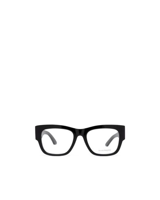 McQueen White Eyewear Square Frame Glasses