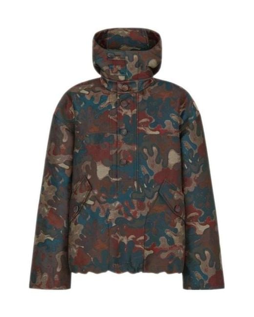 Dior Multicolor Homme X Peter Doig Camouflage Hooded Anorak for men