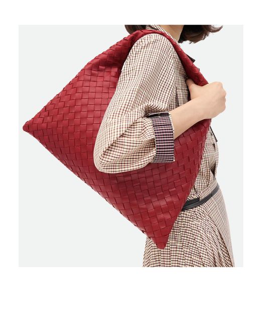 Bottega Veneta Red Hop Small Shoulder Bag