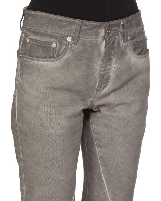 Rick Owens Gray Belt-Loop Jeans