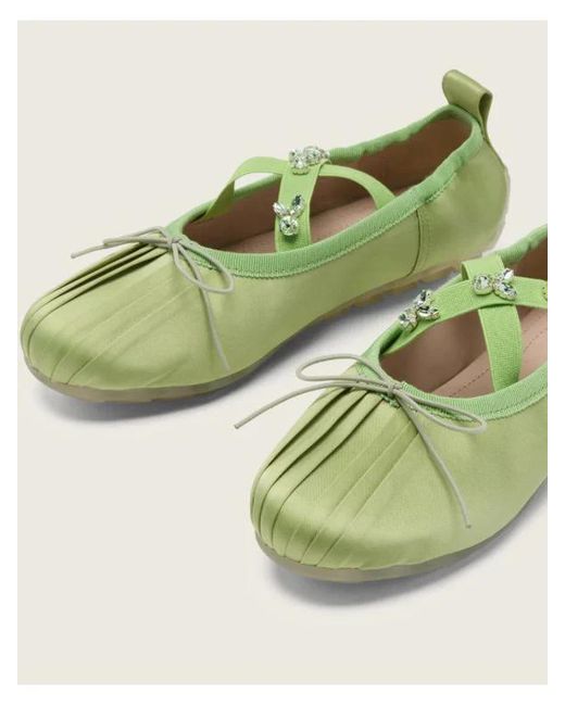 Simone Rocha Green Bow Ballet Flats