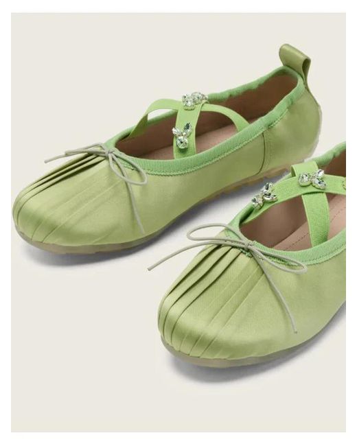 Simone Rocha Green Bow Ballet Flats