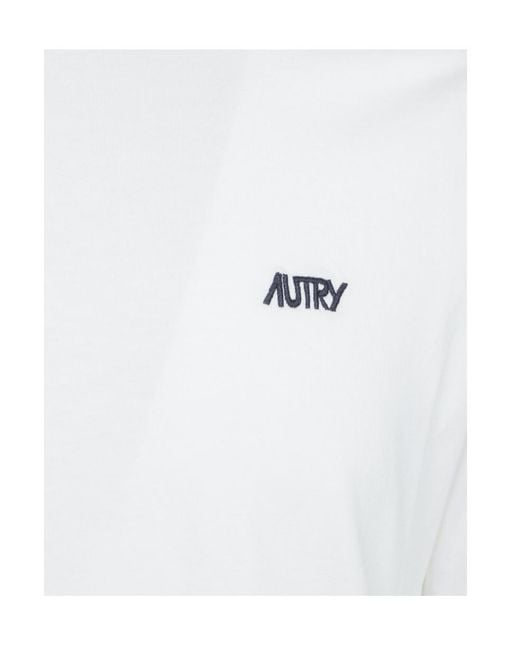 Autry White Crew-Neck T-Shirt for men