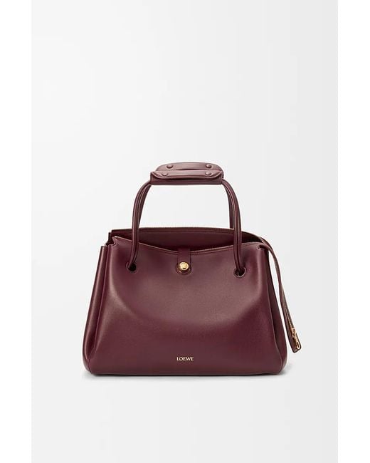 Loewe Purple Lettering Shoulder Bag