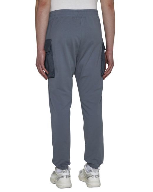 C P Company Blue Logo-Print Track Pants for men