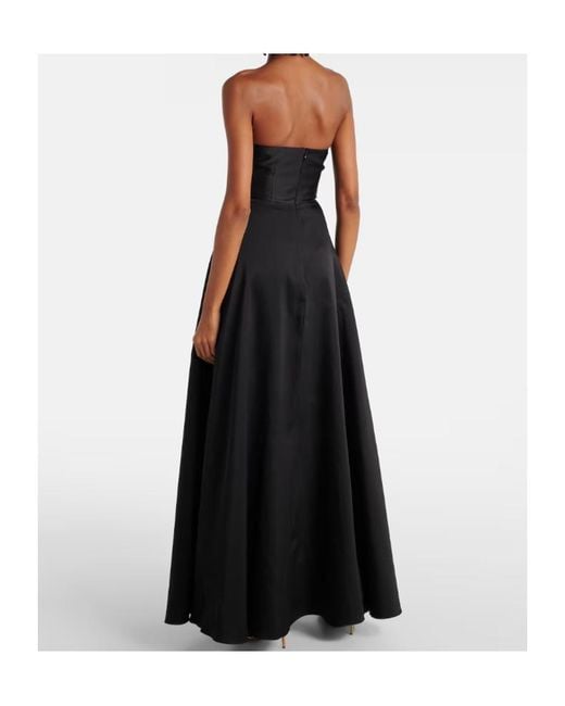 Roland Mouret Black Strapless Taffeta Gown