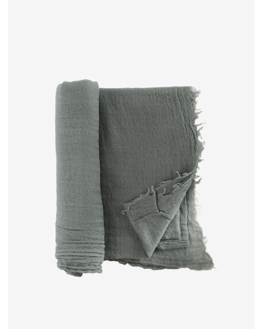 Rick Owens Gray Frayed Cashmere-Blend Scarf for men
